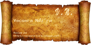 Vecsera Nóra névjegykártya